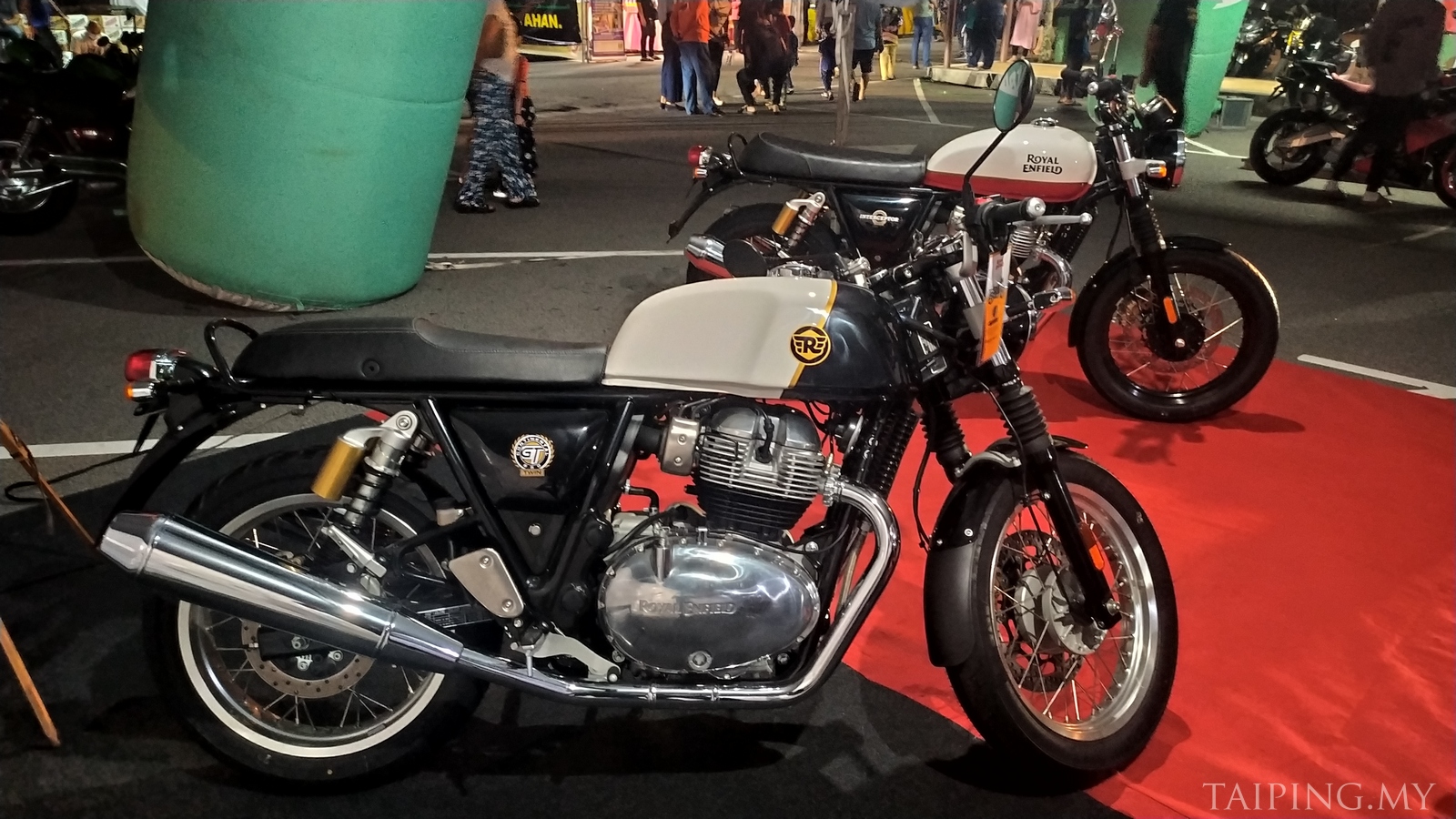 Royal Enfield Continental GT, and Classic 350 in background
